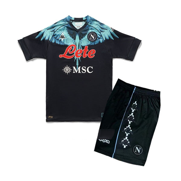 Camiseta Napoli Portero Kappa x Marcelo Burlon Niño 2021/2022